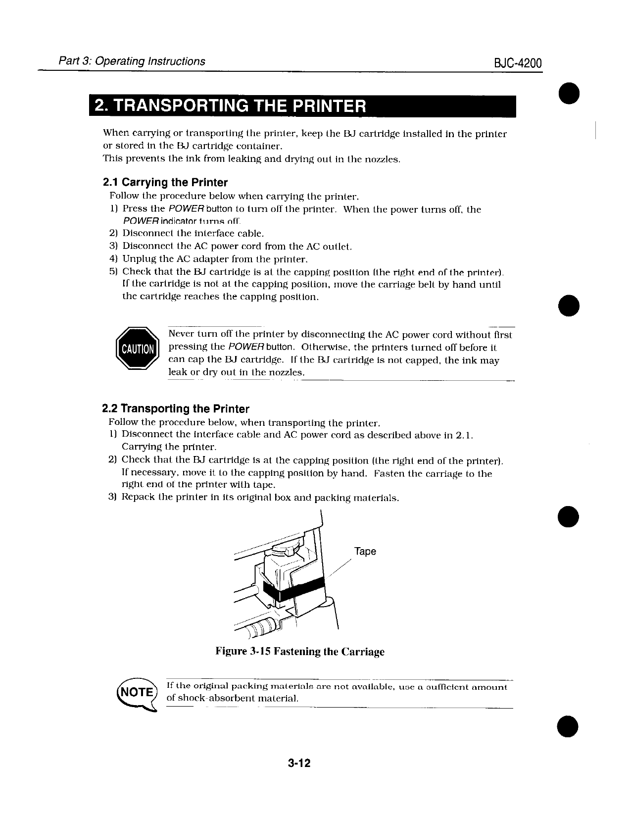 Canon BubbleJet BJC-4200 Service Manual-2